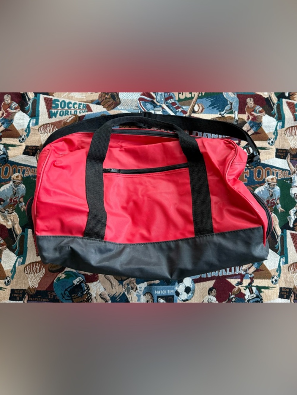 Vintage 90s NFL Kansas City Chiefs Red Duffel Bag - Picture 7 of 8